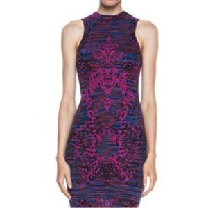Missoni Vibrant Pink/Blue/Black Midi Dress